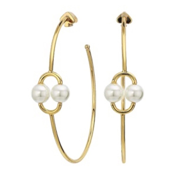 kate spade Jewelry - KATE SPADE • Nouveau Pearl Hoop Earrings